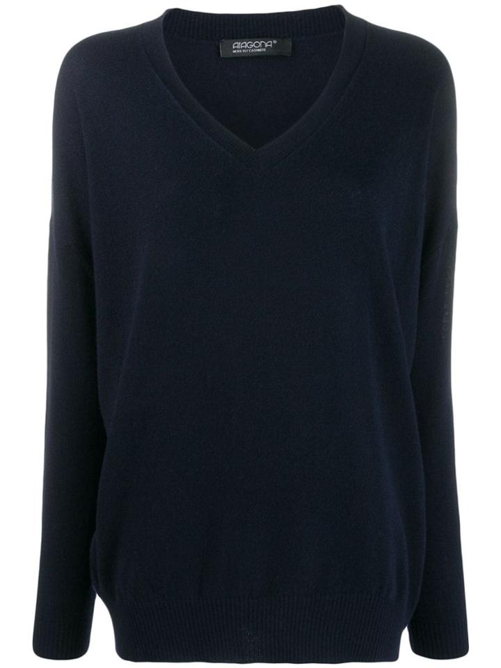 Aragona V-neck Sweater - Blue