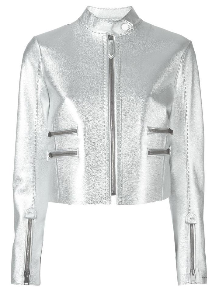 Fendi Metallic Leather Jacket