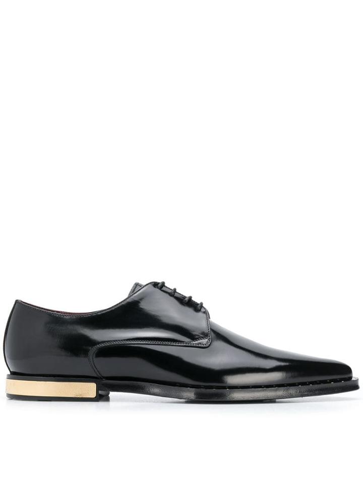 Dolce & Gabbana Pointed Heel Tab Shoes - Black