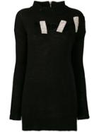 Marco Bologna Embellished Distressed Knitted Sweater - Black