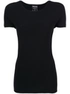 Giorgio Armani - Fitted T-shirt - Women - Polyester/viscose - 44, Black, Polyester/viscose