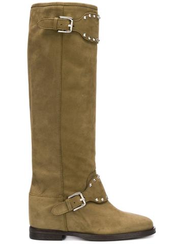 Via Roma 15 Stivali Studded Boots - Green
