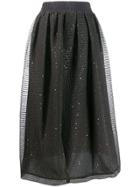 Fabiana Filippi Asymmetric Pleated Skirt - Grey