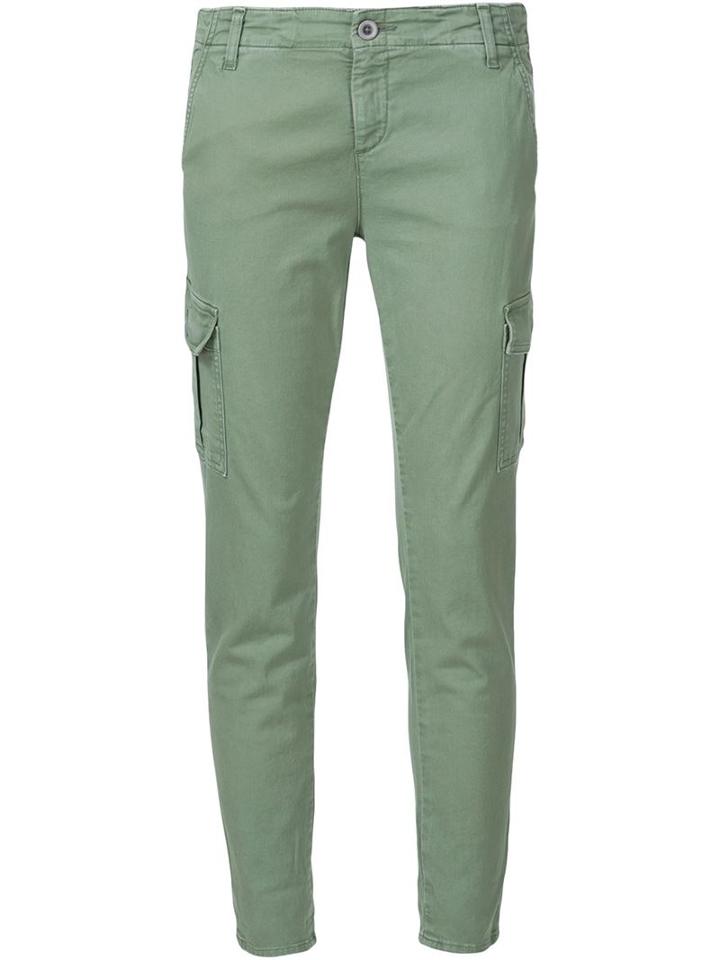 Ag Jeans The Pepper Utility Cargo Jeans, Women's, Size: 26, Green, Cotton/polyurethane