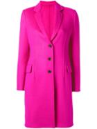 Ermanno Scervino Single Breasted Coat, Women's, Size: 42, Pink/purple, Virgin Wool/angora/cashmere/cupro