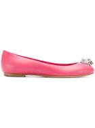 Alexander Mcqueen Skull Detail Ballerinas - Pink & Purple