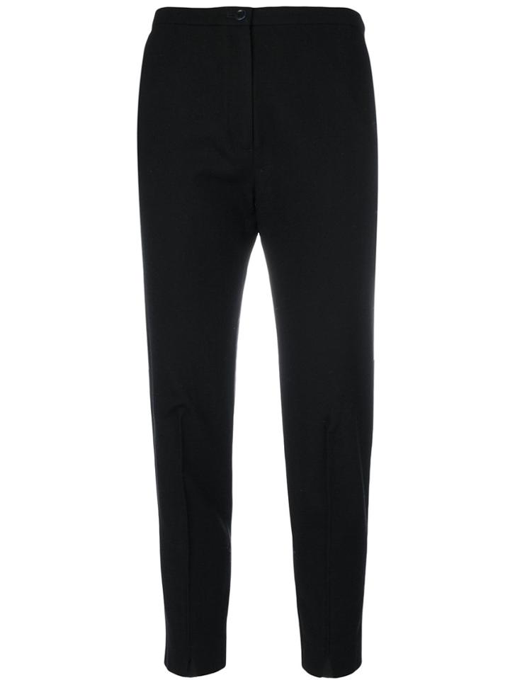 Oyuna Cropped High Waisted Trousers - Black