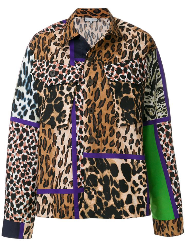 Pierre-louis Mascia Leopard Print Shirt Jacket - Multicolour