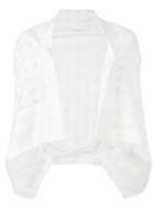 Y's Circle Pattern Draped Cardigan, Women's, Size: 2, White, Cotton/nylon