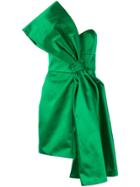 Paule Ka Satin Bow Dress - Green