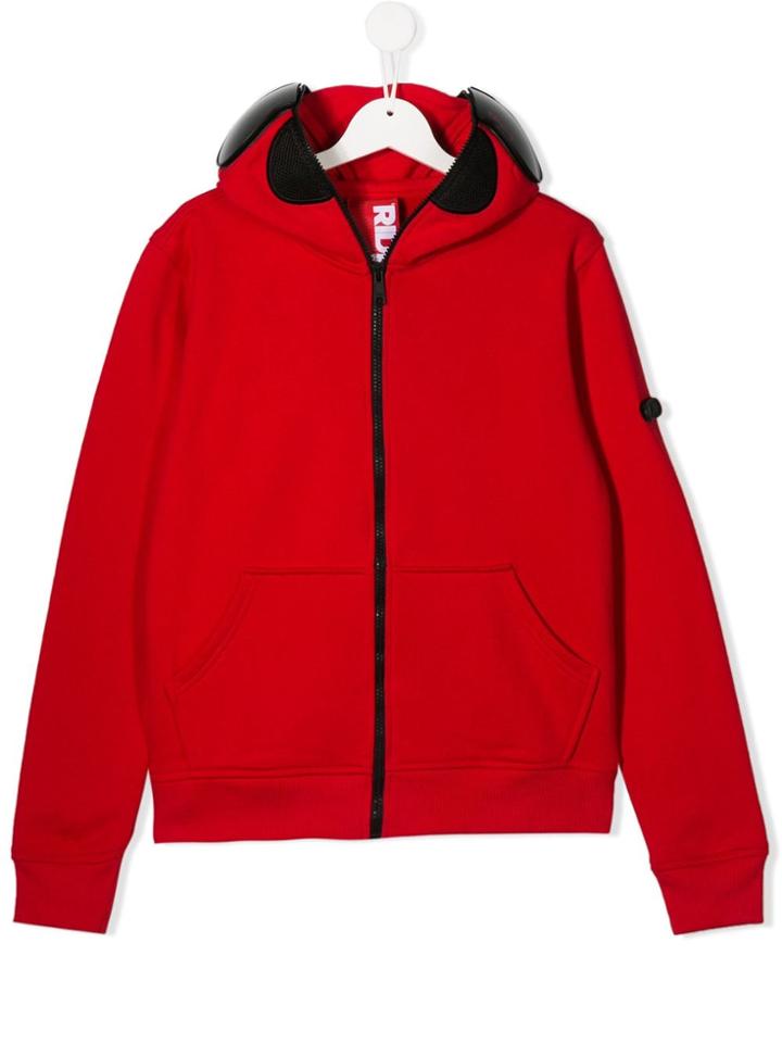 Ai Riders On The Storm Teen Goggle Zip Up Hoodie - Red