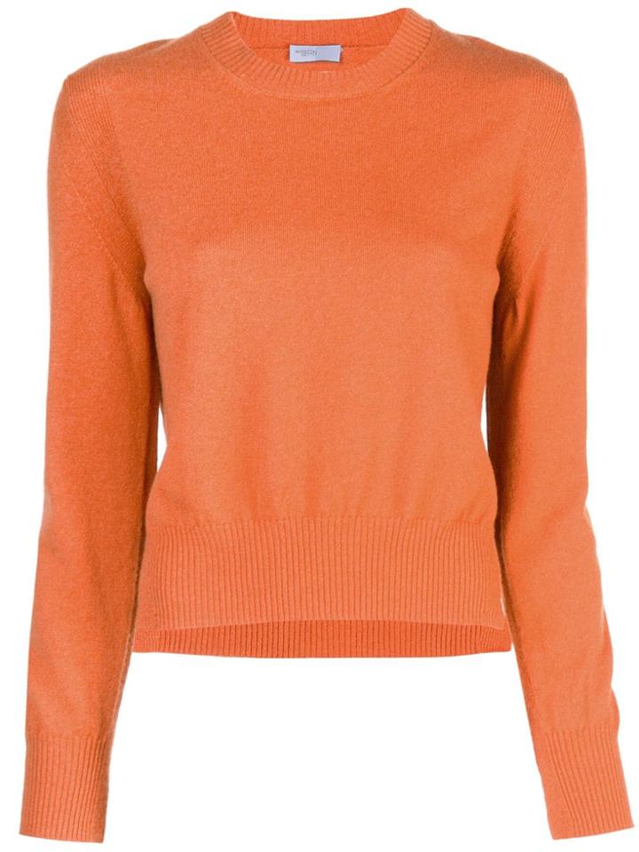 Rosetta Getty Cropped Pullover - Orange