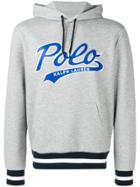 Polo Ralph Lauren Logo Print Hooded Sweatshirt - Grey