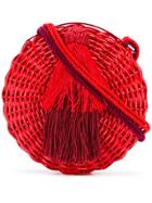 Wai Wai Tassel Circle Shoulder Bag - Red