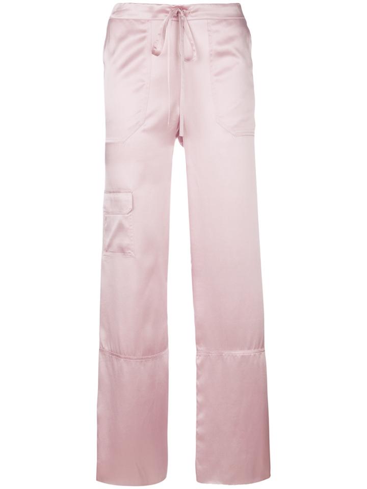 Marques'almeida High Waisted Pyjama Trousers - Pink & Purple