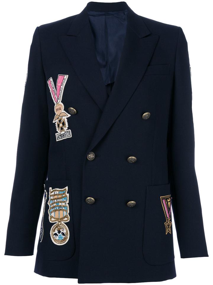 Valentino Embellished Blazer - Blue