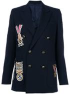 Valentino Embellished Blazer - Blue