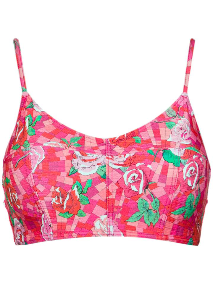 Amir Slama Floral Print Bikini Top - Unavailable