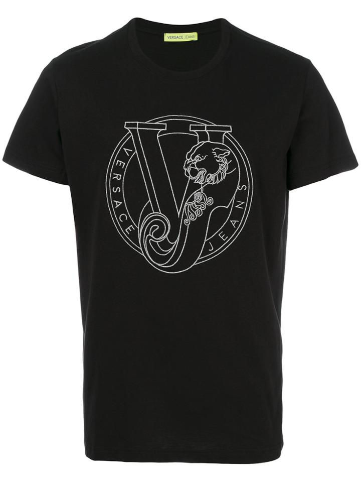 Versace Jeans Printed T-shirt - Black