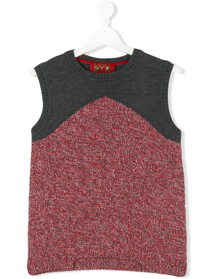 Mumofsix Contrast Panel Pullover - Red