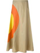 Jc De Castelbajac Vintage 'bulls Eye' A-line Skirt, Women's, Size: 40, Nude/neutrals