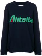 Alberta Ferretti Alitalia Patch Sweatshirt - Blue