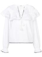 Miu Miu Pompom Detailed Shirt - White