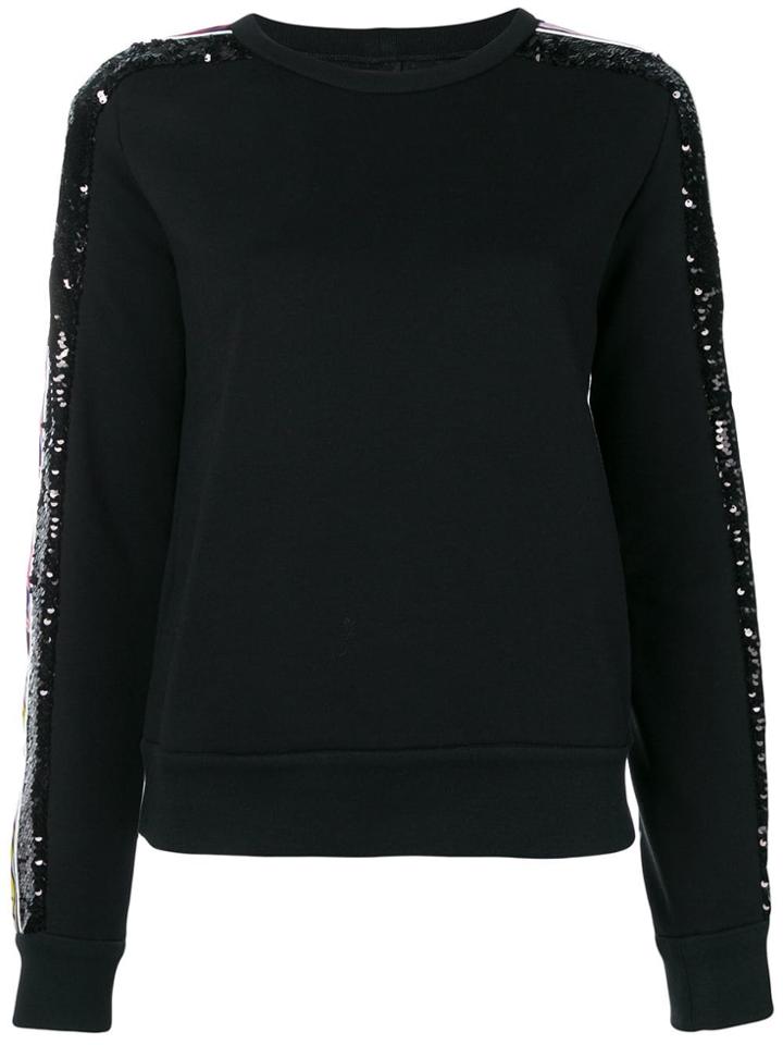 Iceberg Sequin Side Panel Sweatshirt - Black