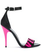 Versus Branded Strap Sandals - Black