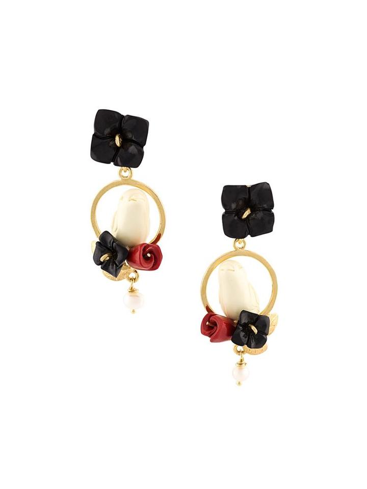 Of Rare Origin Bird Earrings, Women's, Black