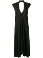 Victoria Beckham Open Back Ruffle Dress - Black