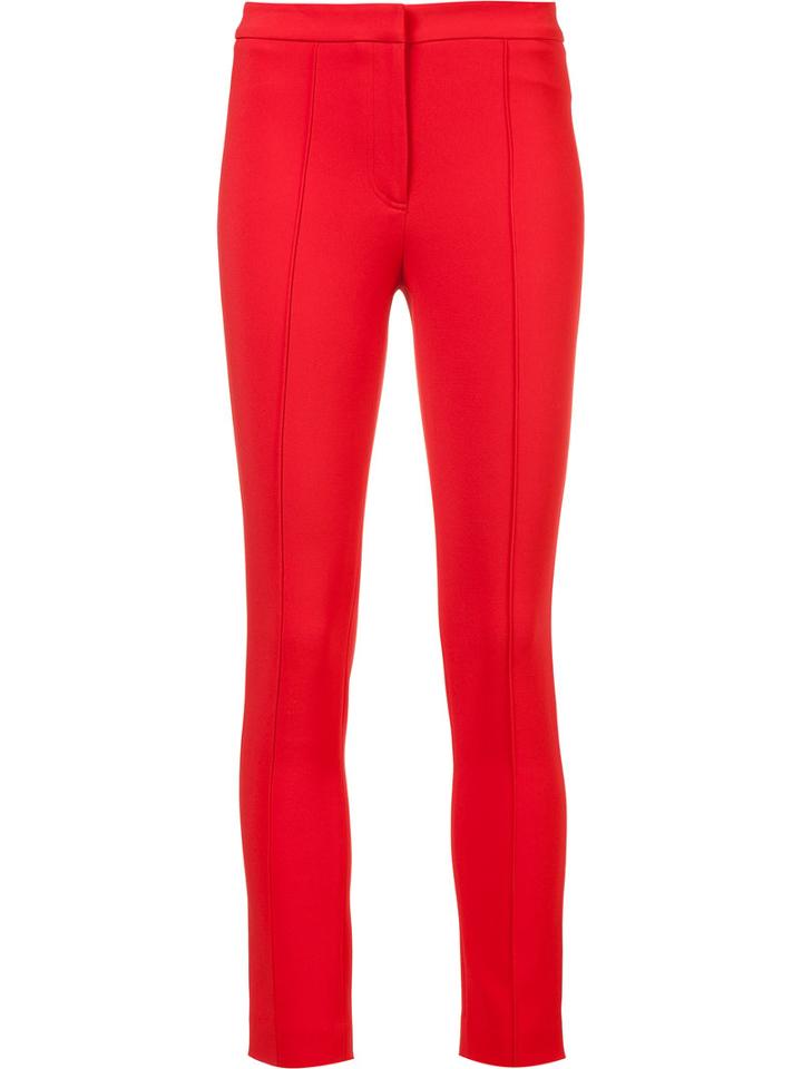 Adam Lippes Cigarette Trousers, Women's, Size: 0, Red, Viscose