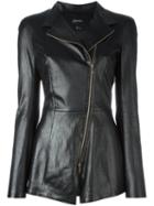 Jitrois 'jerry' Jacket, Women's, Size: 38, Black, Goat Skin/cotton/spandex/elastane