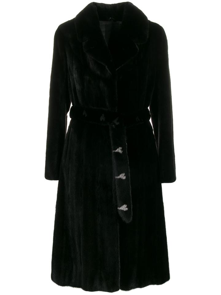 Liska Spread Collar Coat - Black