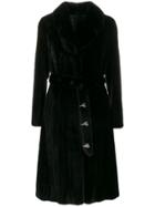Liska Spread Collar Coat - Black
