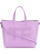 Tom Ford Perforated Logo Shopper Tote - Pink & Purple