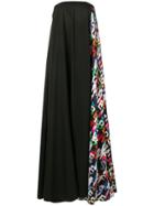 Misbhv Semi Printed A-line Long Dress - Black