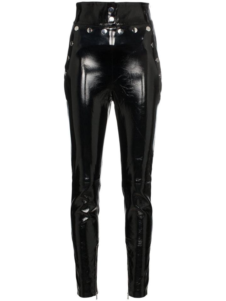 Skiim Natalie Patent Leather Skinny Trousers - Black