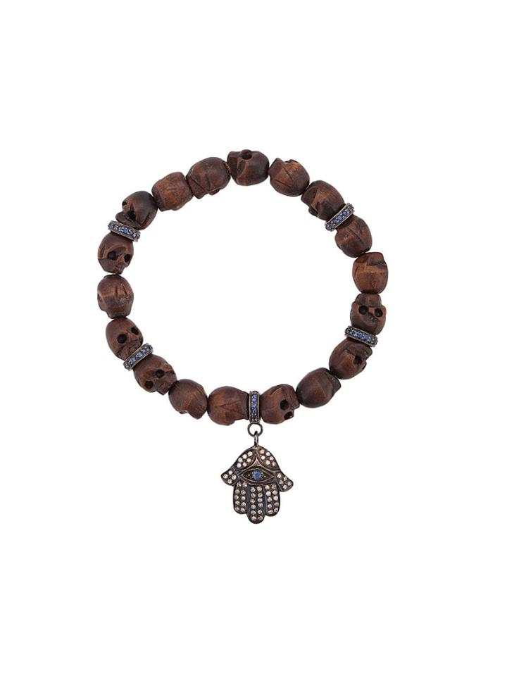 Loree Rodkin Skull Charm Bracelet - Brown