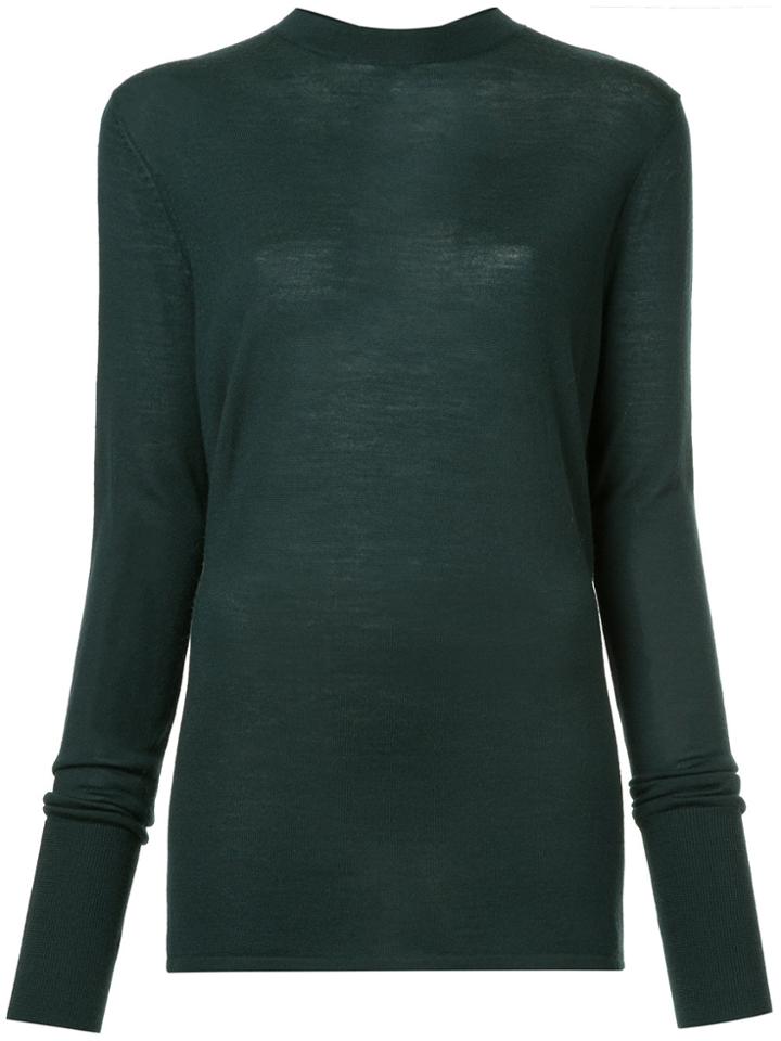 Dion Lee Loop Back Tie Jumper - Green