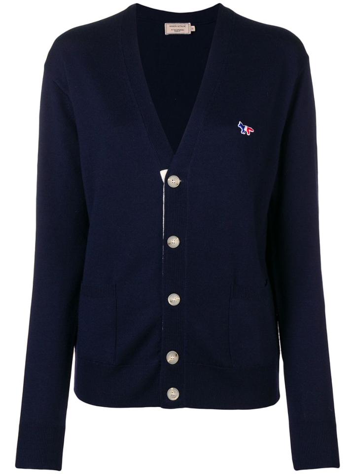Maison Kitsuné V-neck Cardigan - Blue