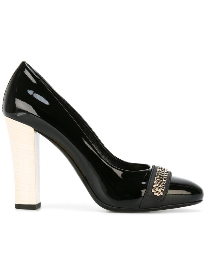 Lanvin Chain Trim Strap Pumps - Black