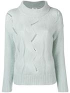Peserico Braided Knit Sweater - Blue