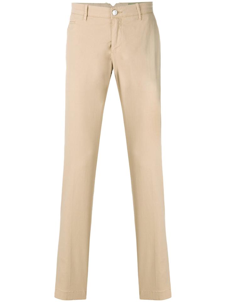 Jacob Cohen Academy High-waisted Trousers - Nude & Neutrals
