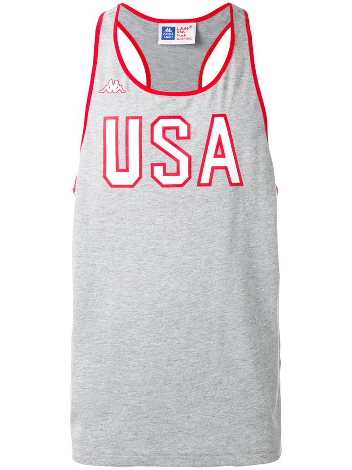 Kappa - La Banda Tank - Men - Cotton - L, Grey, Cotton