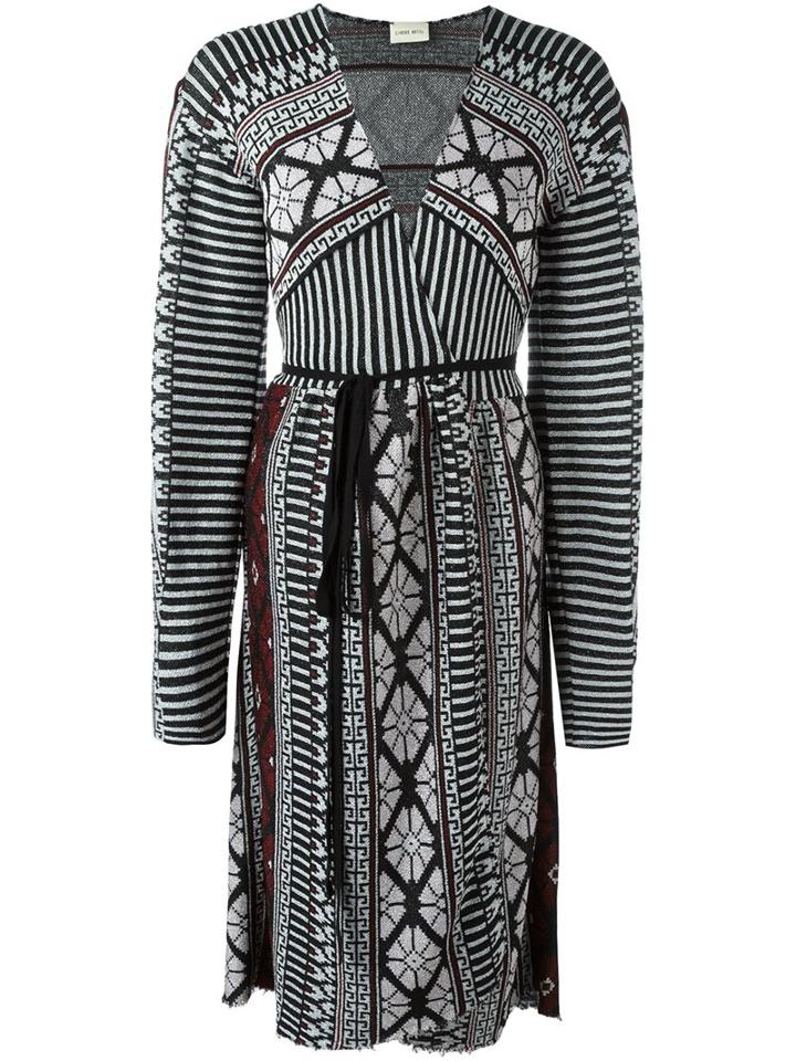 Circus Hotel - Kimono Dress - Women - Polyamide/polyester/acetate - 42, Black, Polyamide/polyester/acetate
