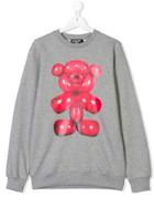 Neil Barrett Kids Teen Teddy Bear Print Sweatshirt - Grey