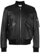 Saint Laurent 'sweet Dreams' Shark Patch Jacket, Men's, Size: 48, Black, Lamb Skin/polyester/cupro