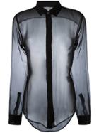 Saint Laurent Transparent Fitted Shirt - Black