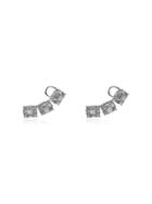Mindi Mond White Gold Clarity Ear Diamond Climbers - Metallic